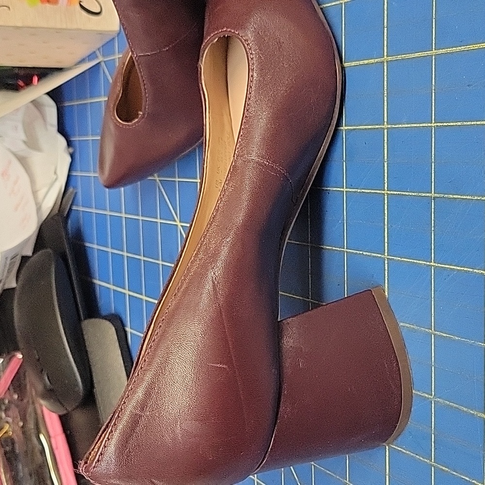 Naturalizer 27 Licia Pointed Toe Pumps Size 7.5M Leather New Burgandy/Wine - Picture 7 of 12